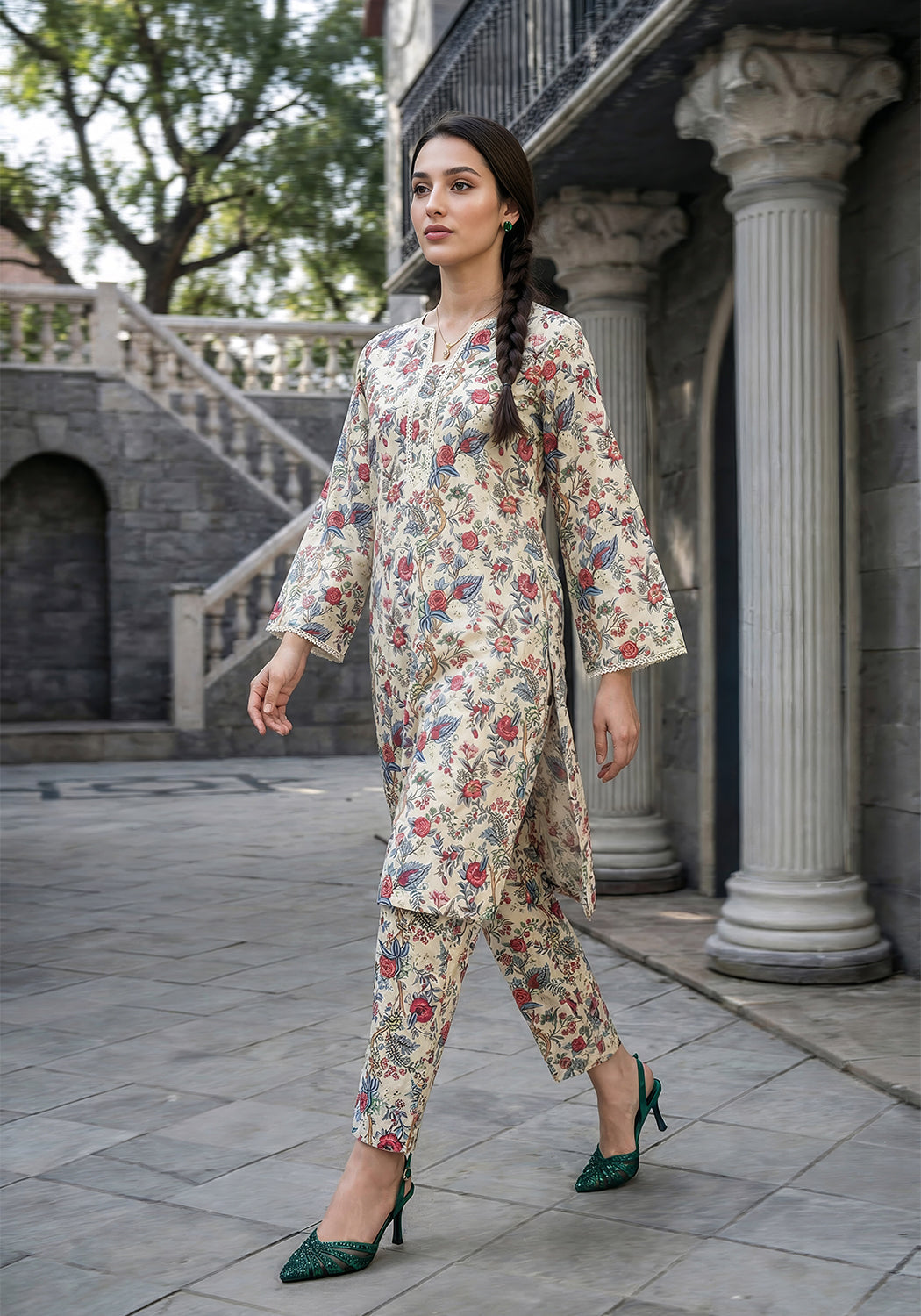 Blossom Tapestry | Stitched 2 PC | Lawn