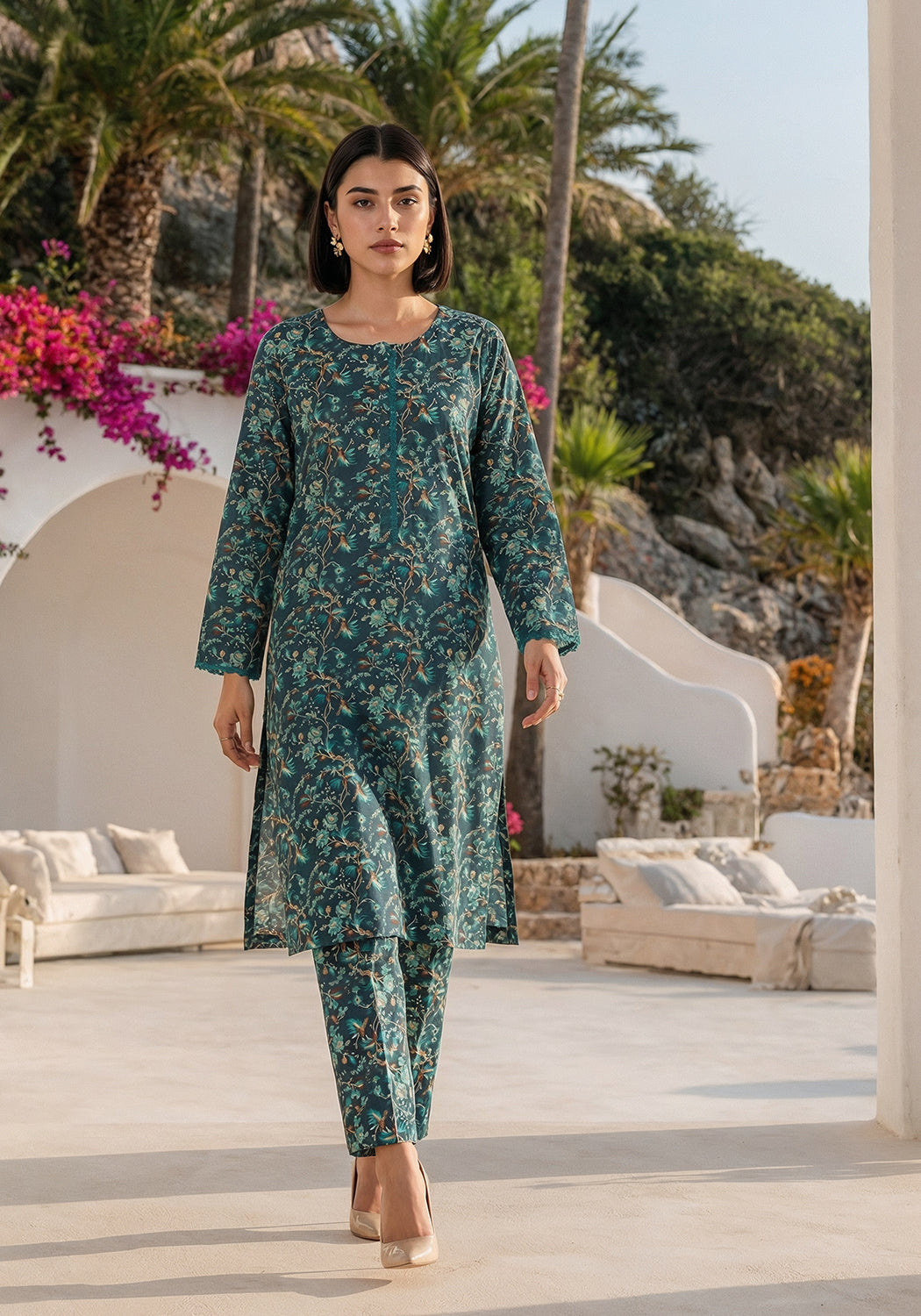 Midnight Aztec | Stitched 2 PC | Lawn