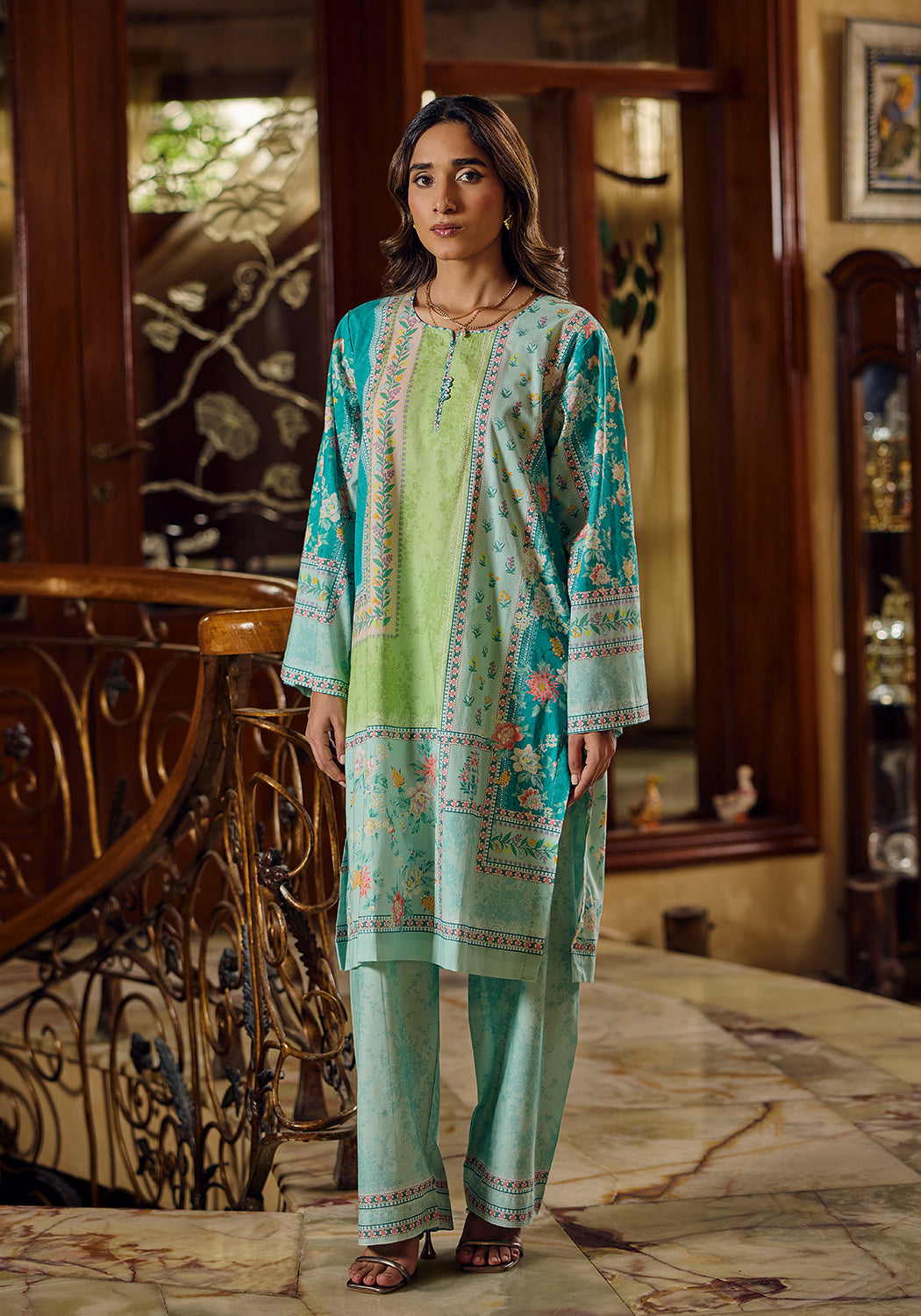 Mint Muse | Stitched 2 PC | Lawn