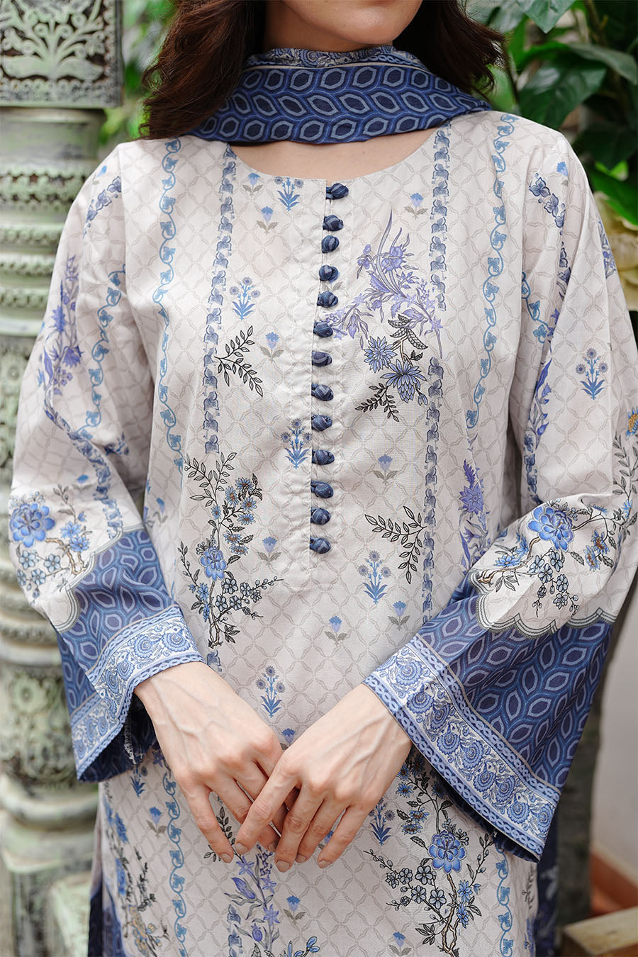 BLUE REVERIE | Stitched 3 pcs | LAWN