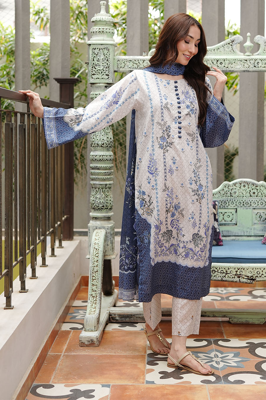 BLUE REVERIE | Stitched 3 pcs | LAWN