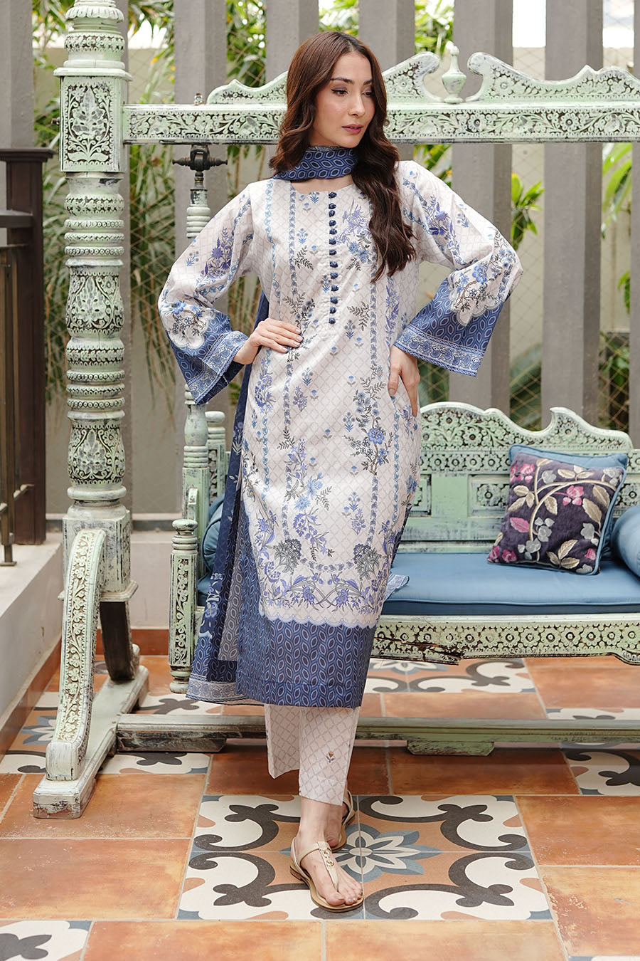 BLUE REVERIE | Stitched 3 pcs | LAWN