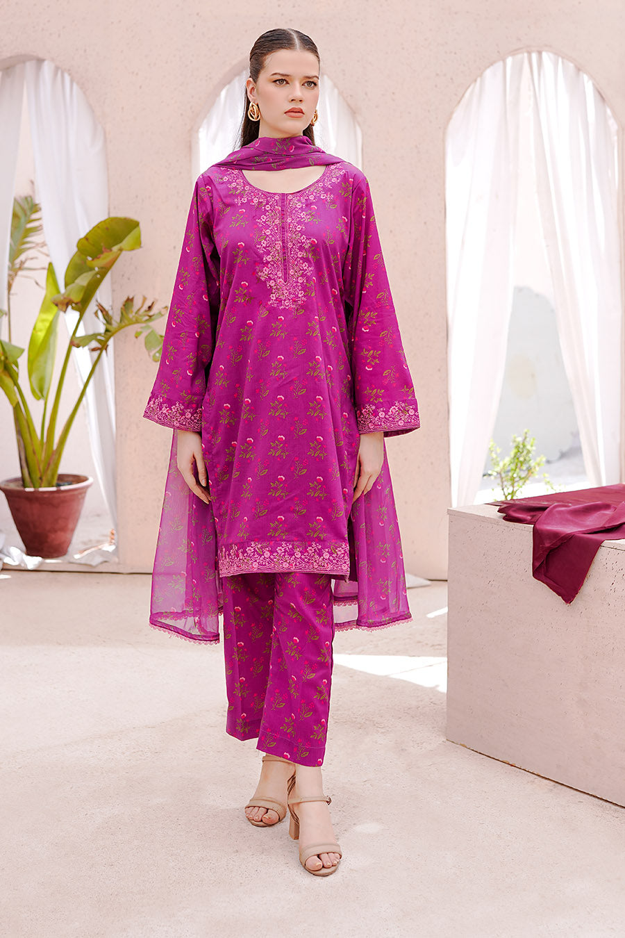 HAYA | Embroidery Stitched 3 pcs | lawn