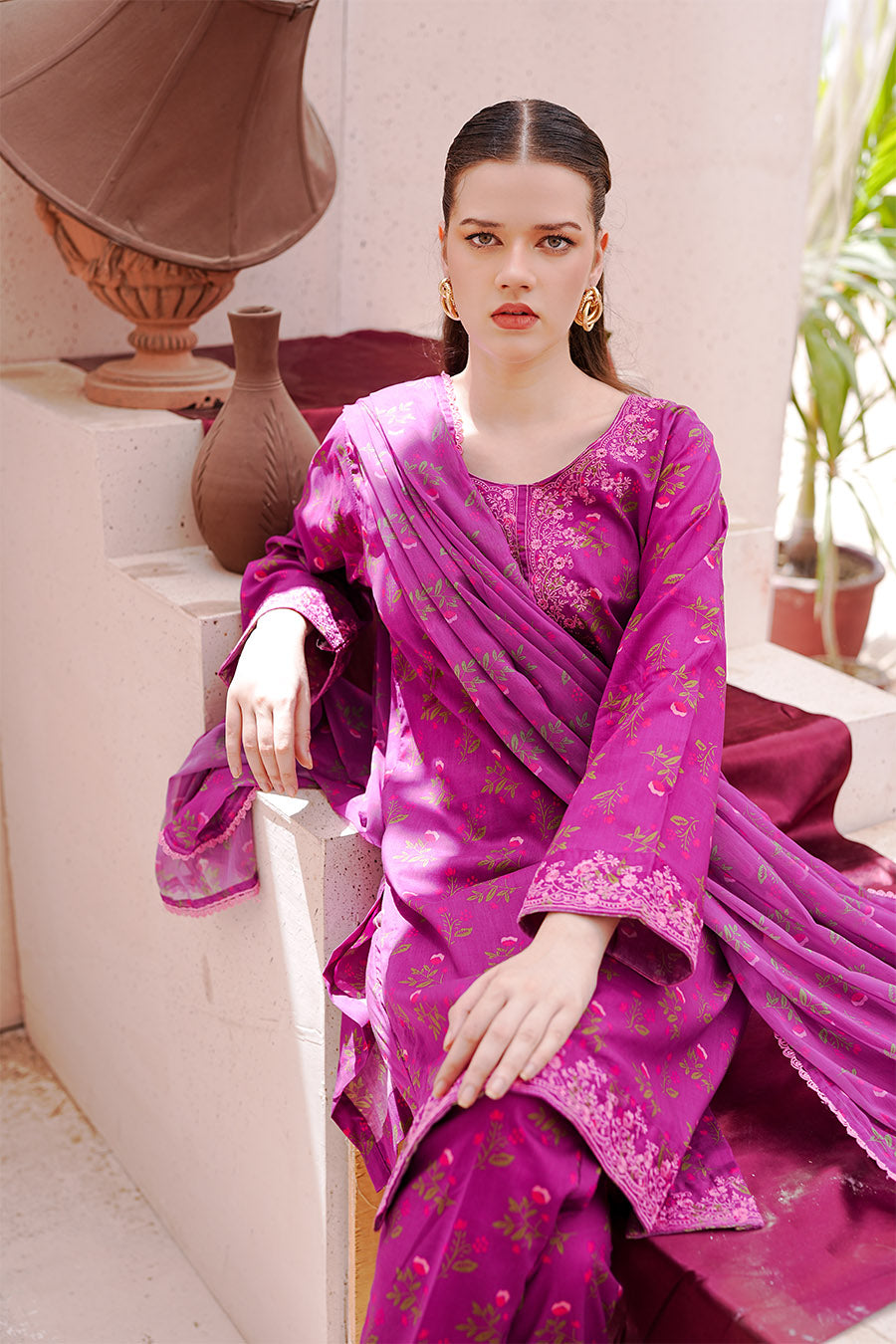 HAYA | Embroidery Stitched 3 pcs | lawn