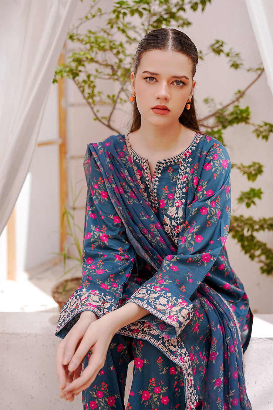 RENA | Embroidery Stitched 3 pcs | lawn