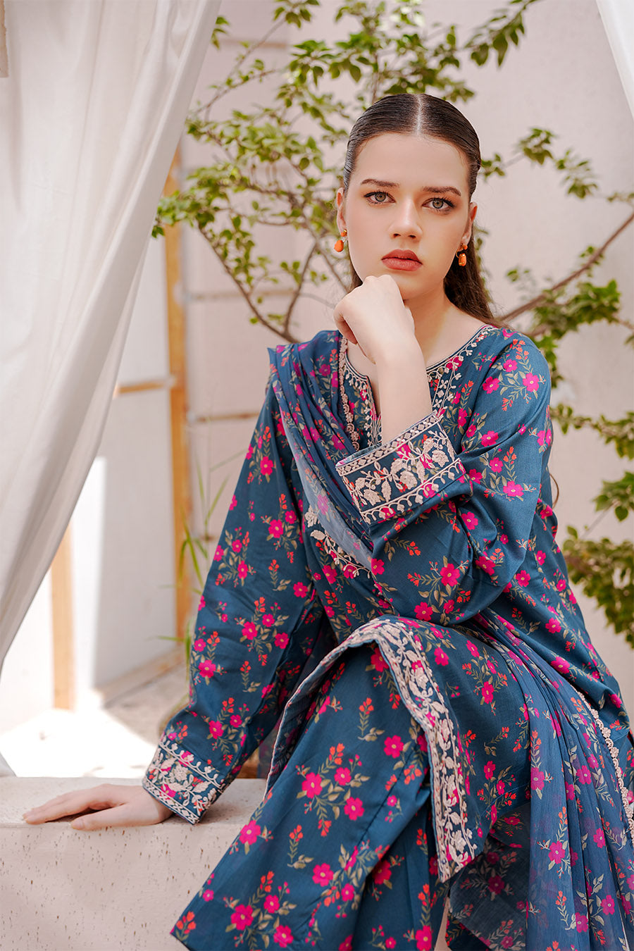 RENA | Embroidery Stitched 3 pcs | lawn