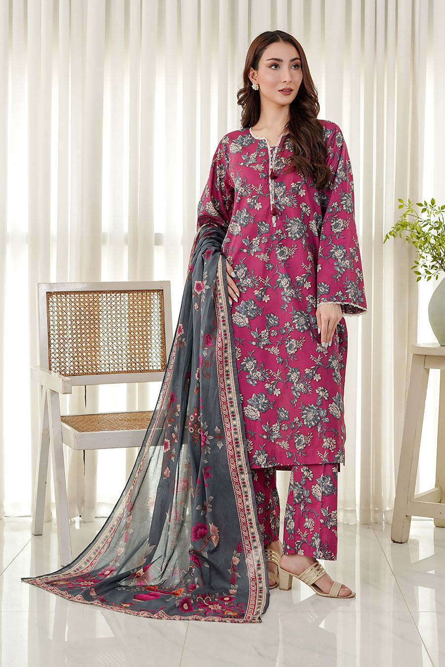 ROSE REVERIE | Stitched 3 pcs | LAWN