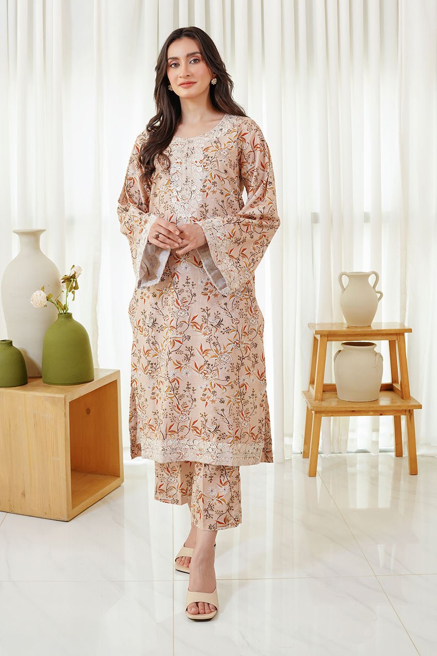 CERISE | Embroidery Stitched 2 pcs | Khaddar