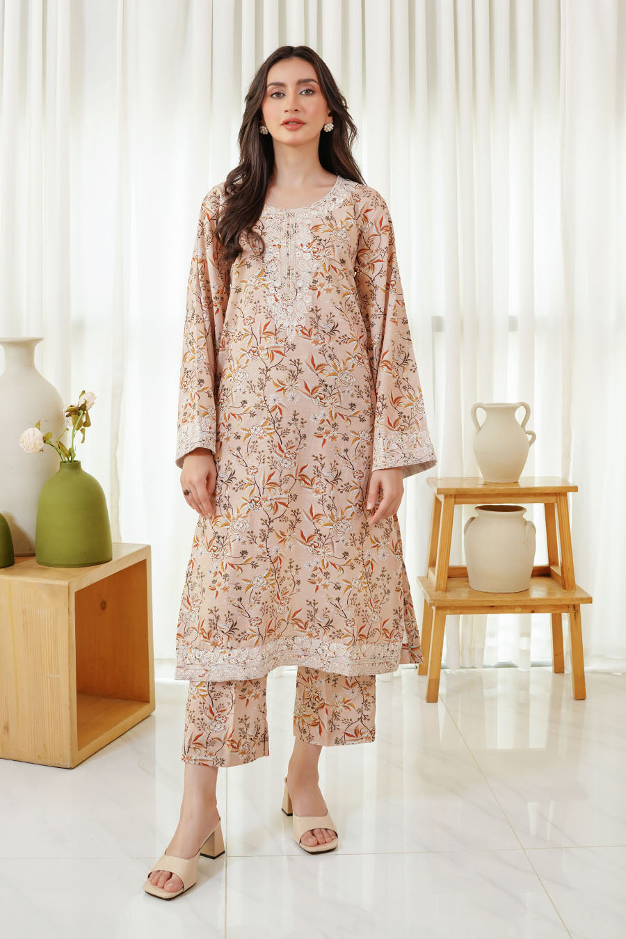 CERISE | Embroidery Stitched 2 pcs | Khaddar