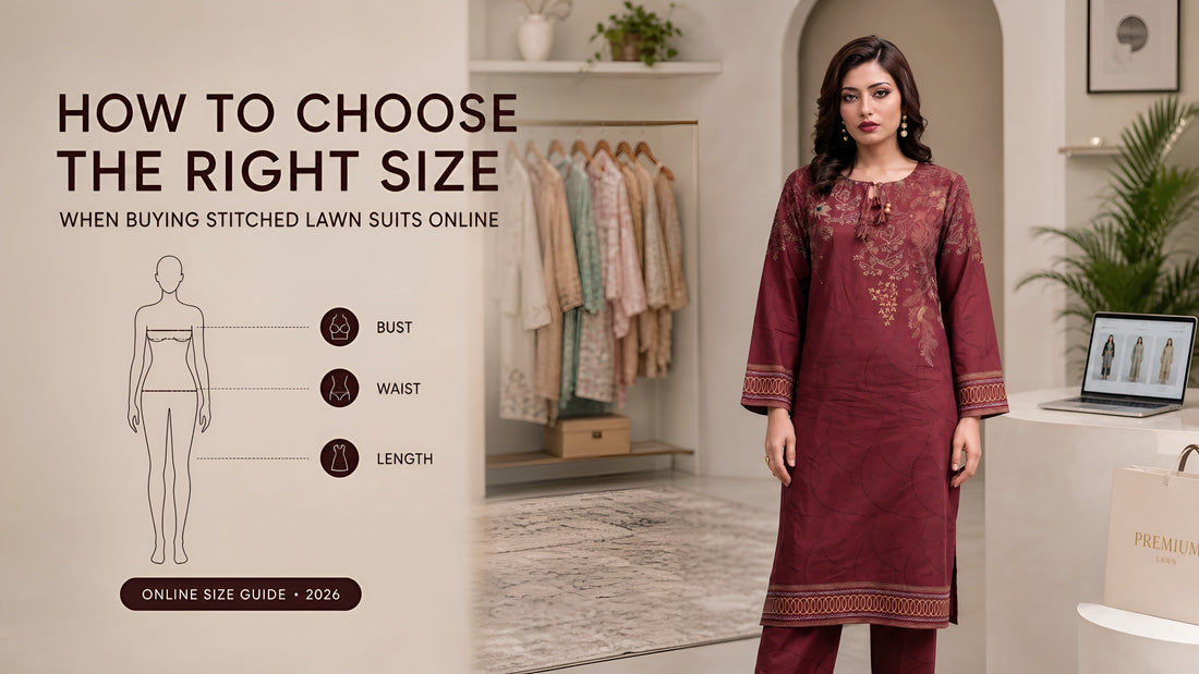 How to Choose the Right Size When Buying Stitched Lawn Suits Online