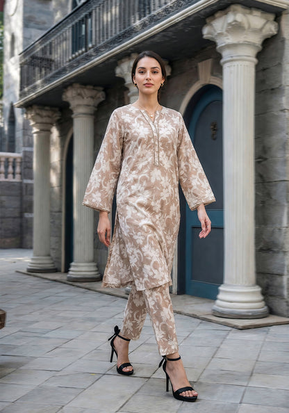 Dusty Petals | Stitched 2 PC | Lawn