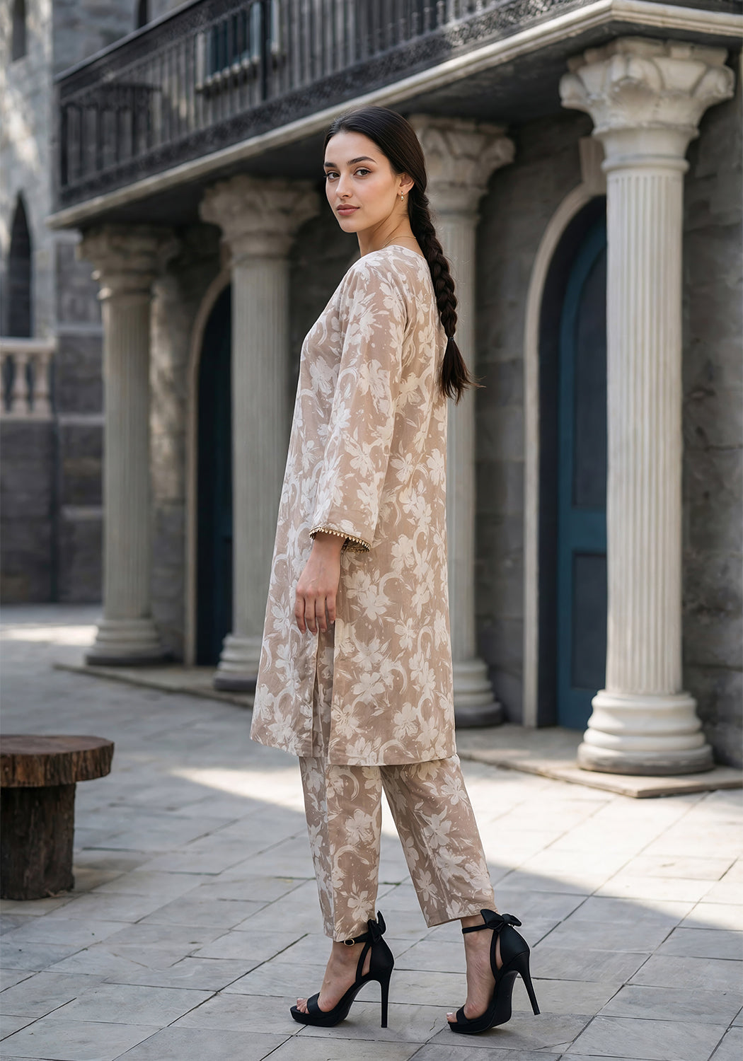 Dusty Petals | Stitched 2 PC | Lawn