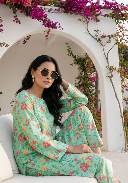 Hibiscus | Stitched 2 PC | Lawn