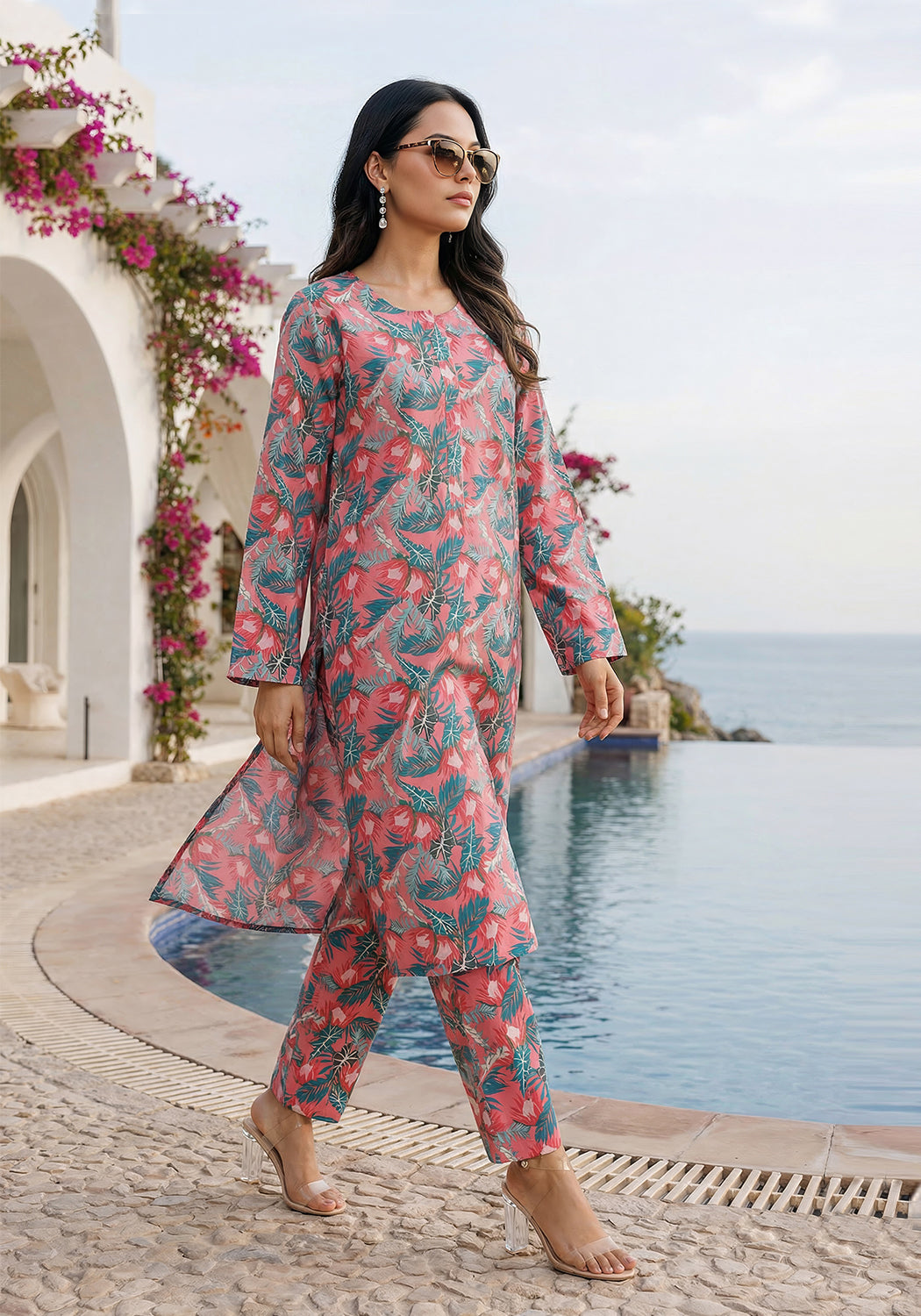 Flamingo | Stitched 2 PC | Lawn