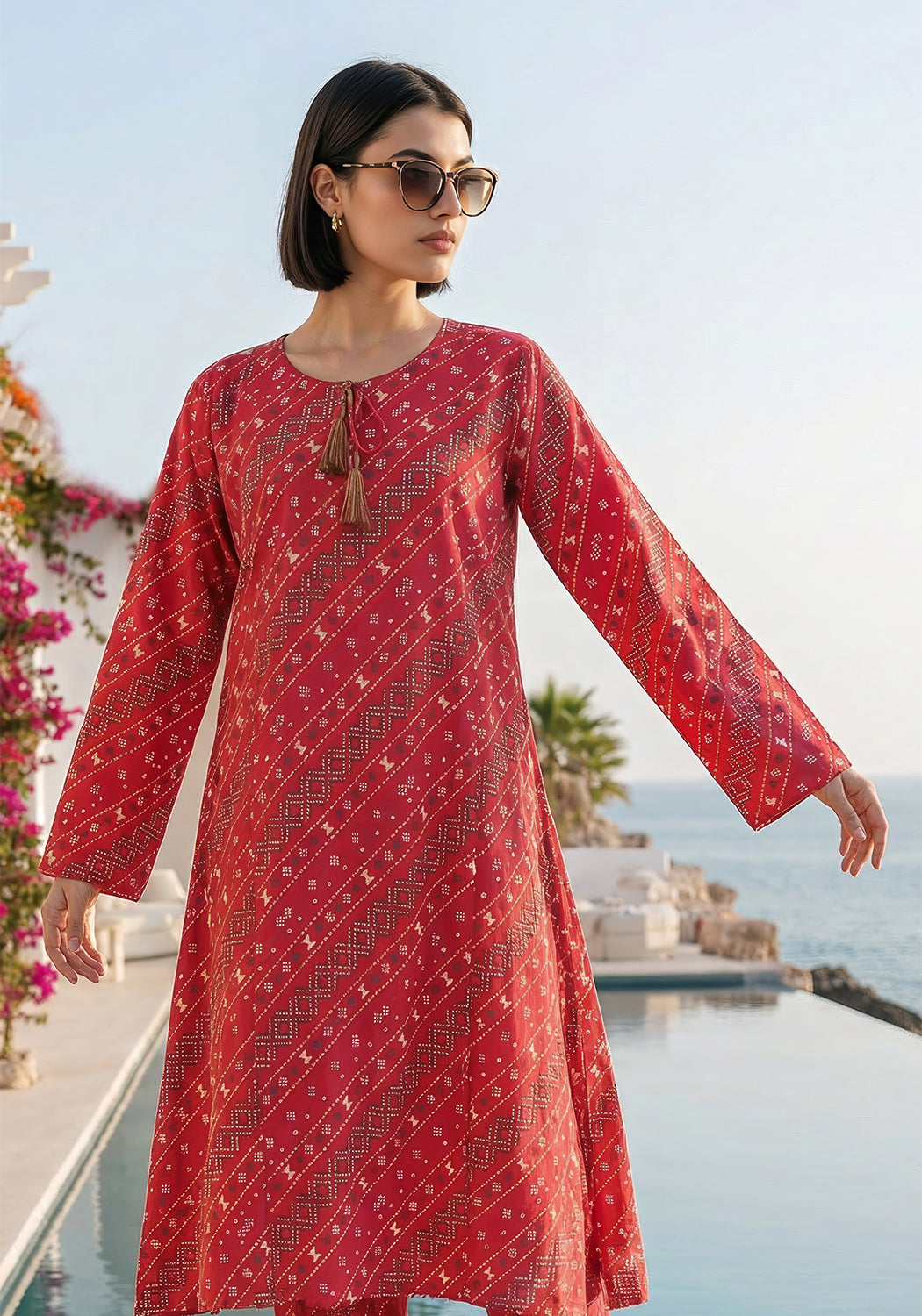 Fuchsia | Stitched  2 PC | Lawn