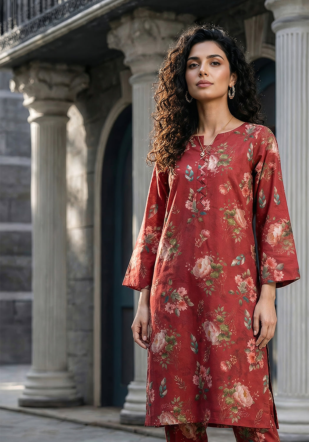 Garnet | Stitched 2 PC | Lawn