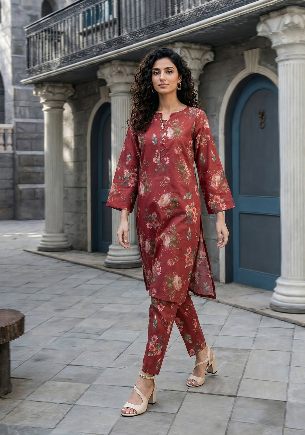 Garnet | Stitched 2 PC | Lawn