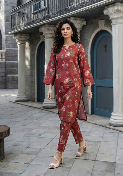 Garnet | Stitched 2 PC | Lawn