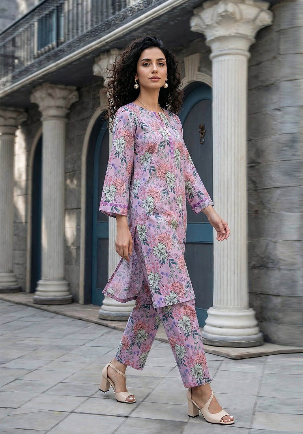 Lavender | Stitched 2 PC | Lawn