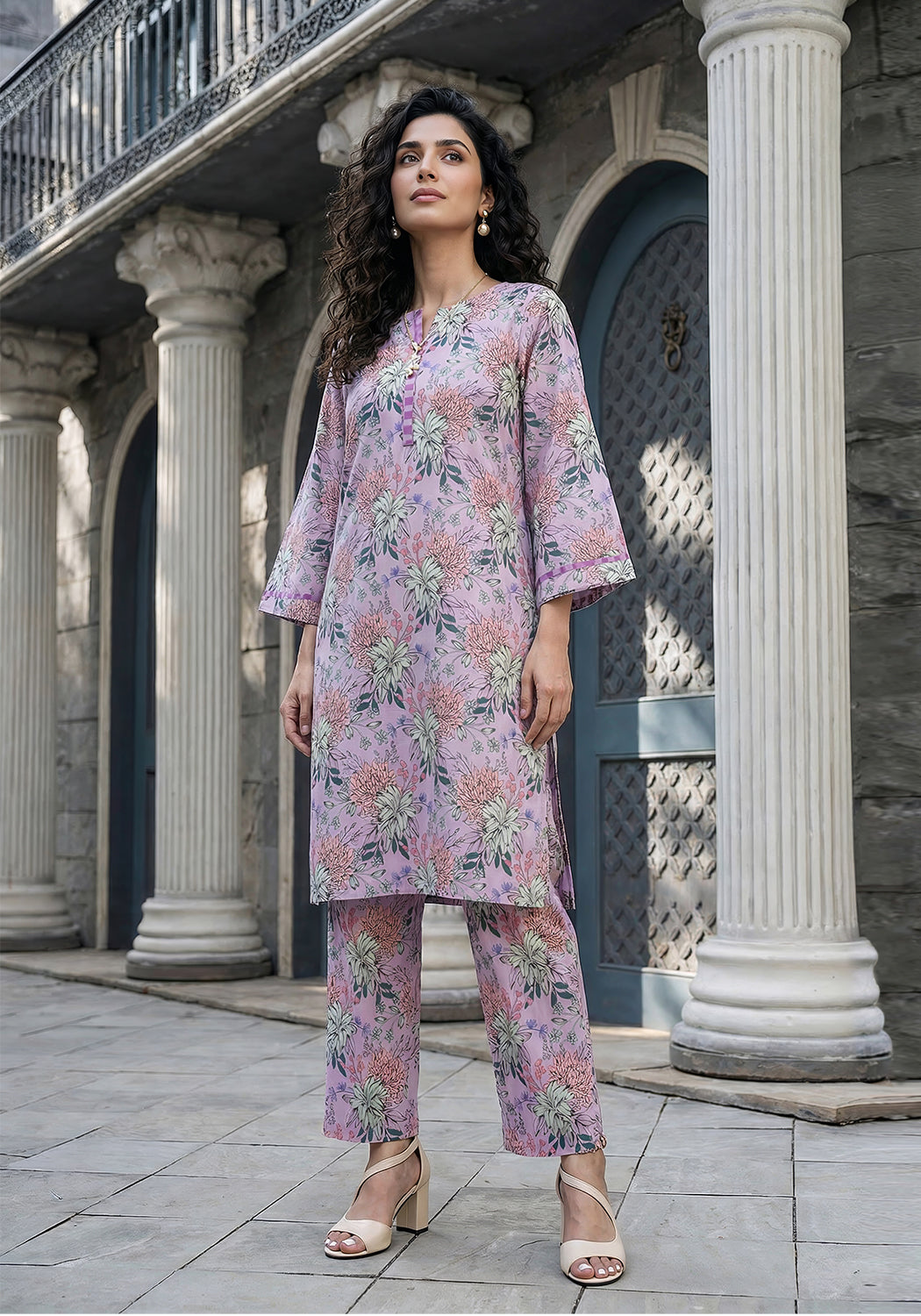 Lavender | Stitched 2 PC | Lawn