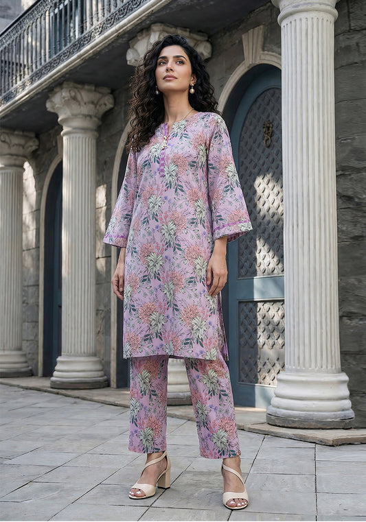 Lavender | Stitched 2 PC | Lawn