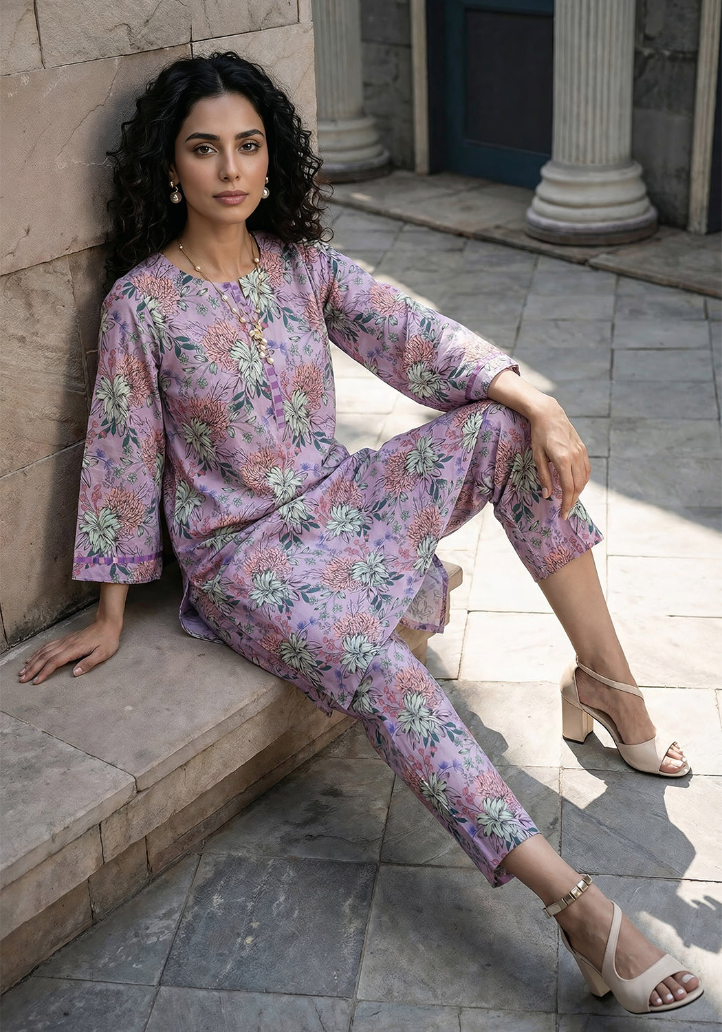 Lavender | Stitched 2 PC | Lawn