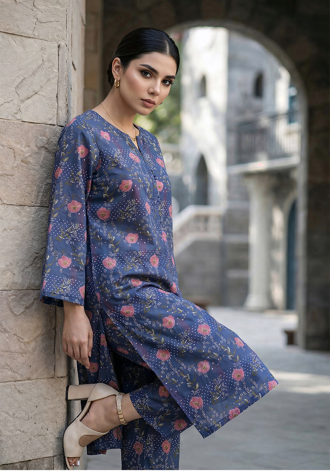 Twilight petals | Stitched 2 PC | Lawn