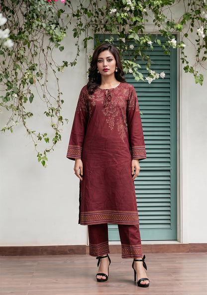 Gul-e-Anar | Stitched 2 PC | Lawn