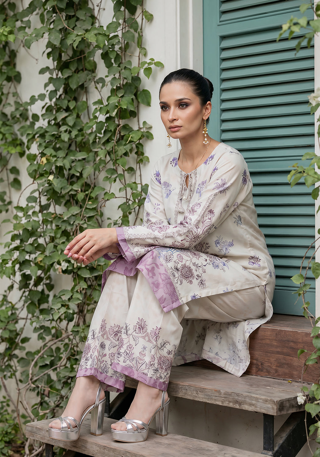 Flora Glow| Stitched 2 PC | Lawn