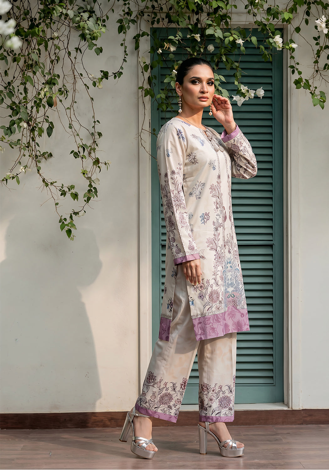 Flora Glow| Stitched 2 PC | Lawn