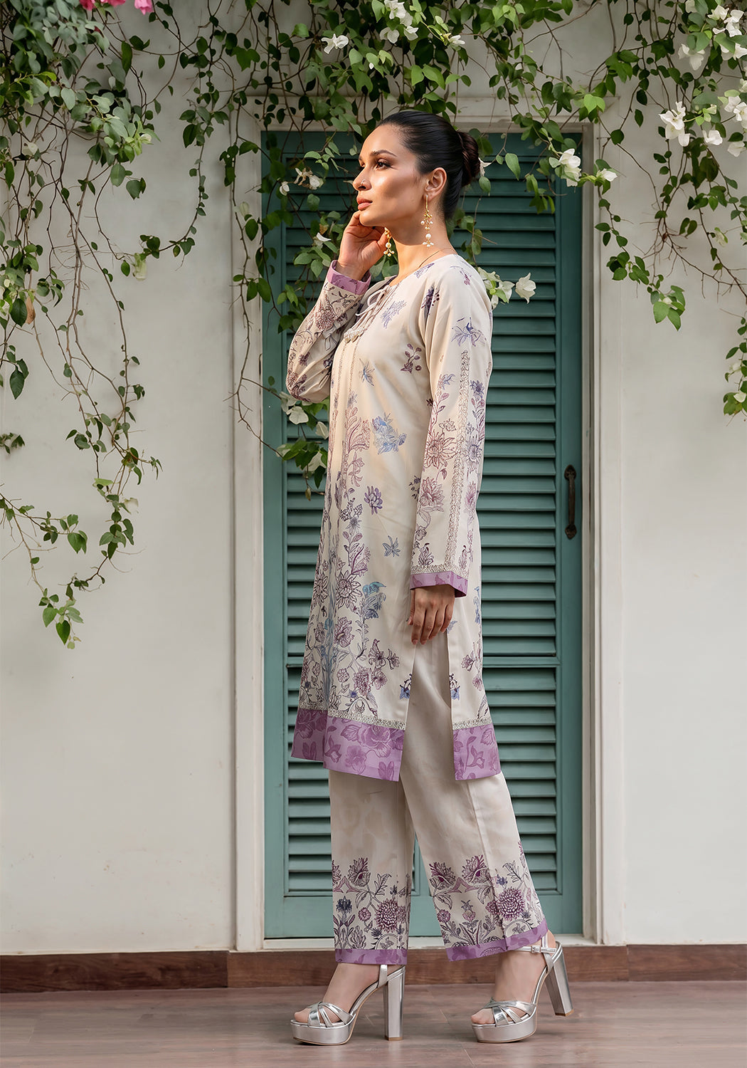 Flora Glow| Stitched 2 PC | Lawn