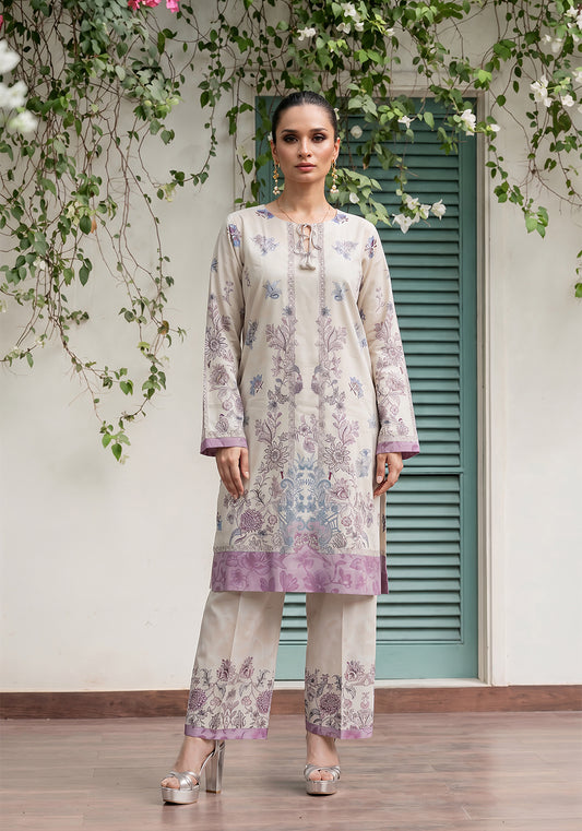 Flora Glow| Stitched 2 PC | Lawn