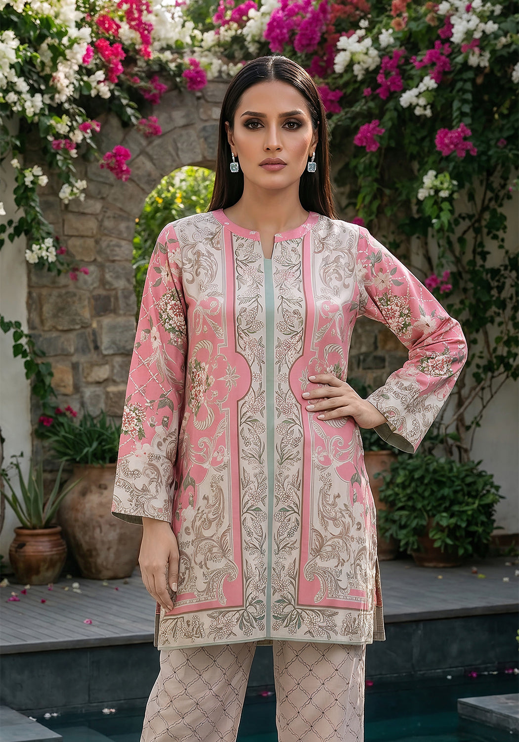 Pink Orchid | Stitched 2 PC | Lawn