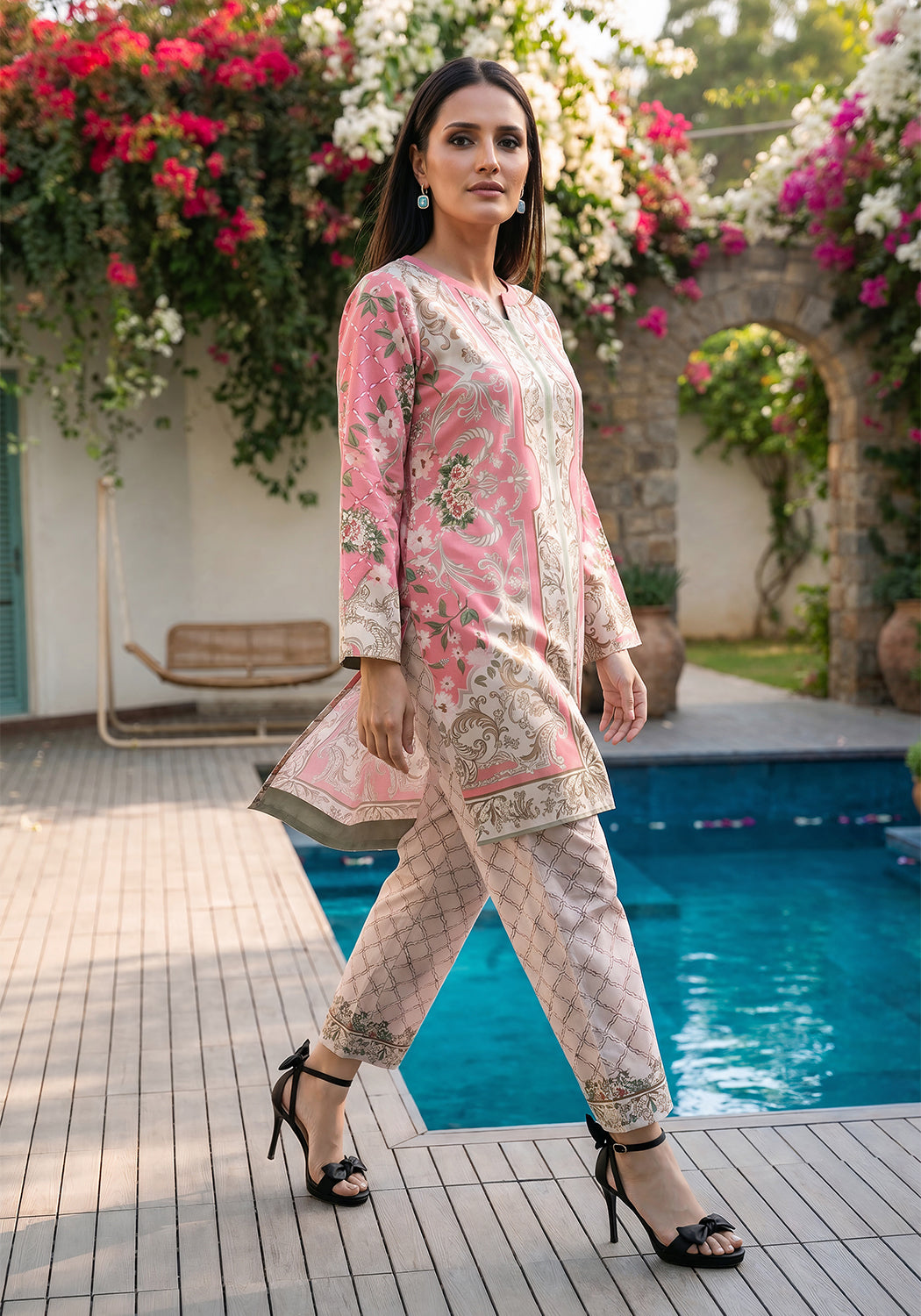 Pink Orchid | Stitched 2 PC | Lawn