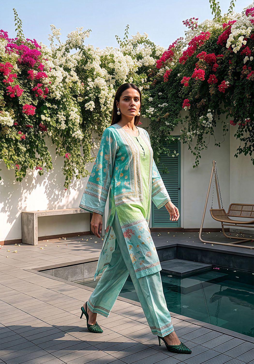 Mint Muse | Stitched 2 PC | Lawn