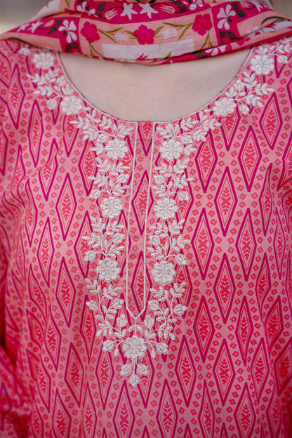 EMILIA | Embroidery Stitched 3 pcs | lawn