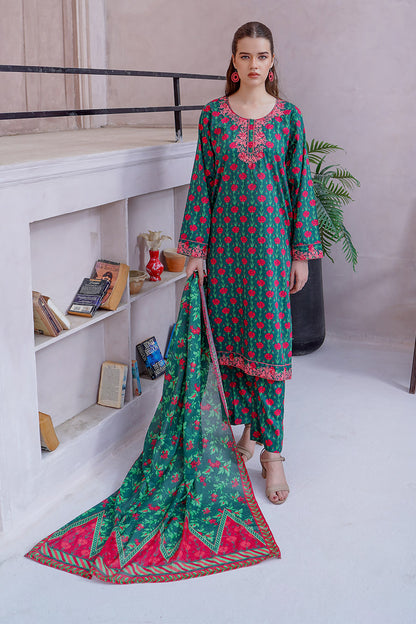 LEA | Embroidery Stitched 3 pcs | lawn