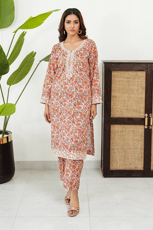 FRESSIA | Embroidery Stitched 2 pcs | lawn