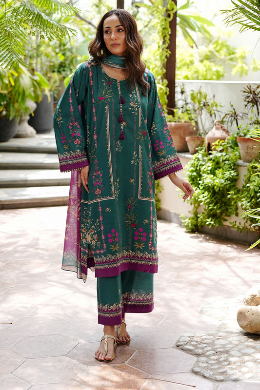 EMERALD WHISPER | Stitched 3 pcs | LAWN