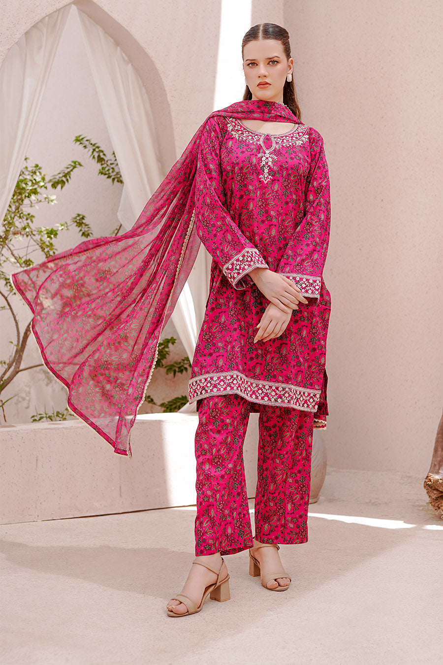 NOOREY | Embroidery Stitched 3 pcs | lawn