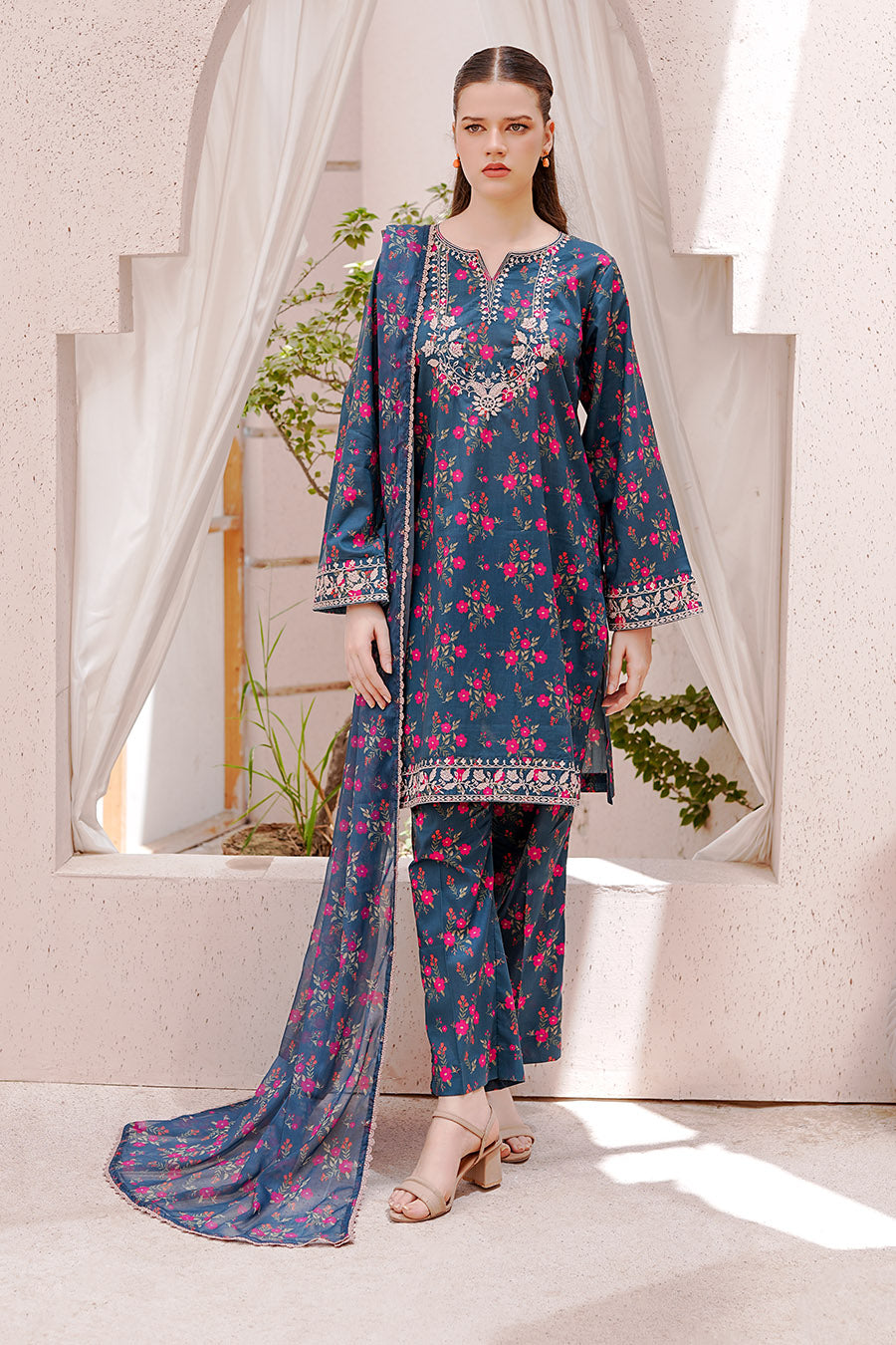 RENA | Embroidery Stitched 3 pcs | lawn