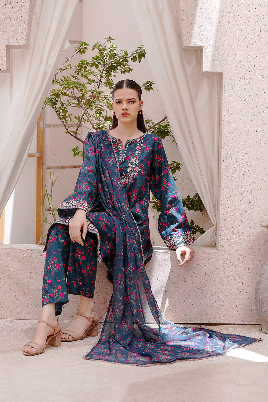 RENA | Embroidery Stitched 3 pcs | lawn