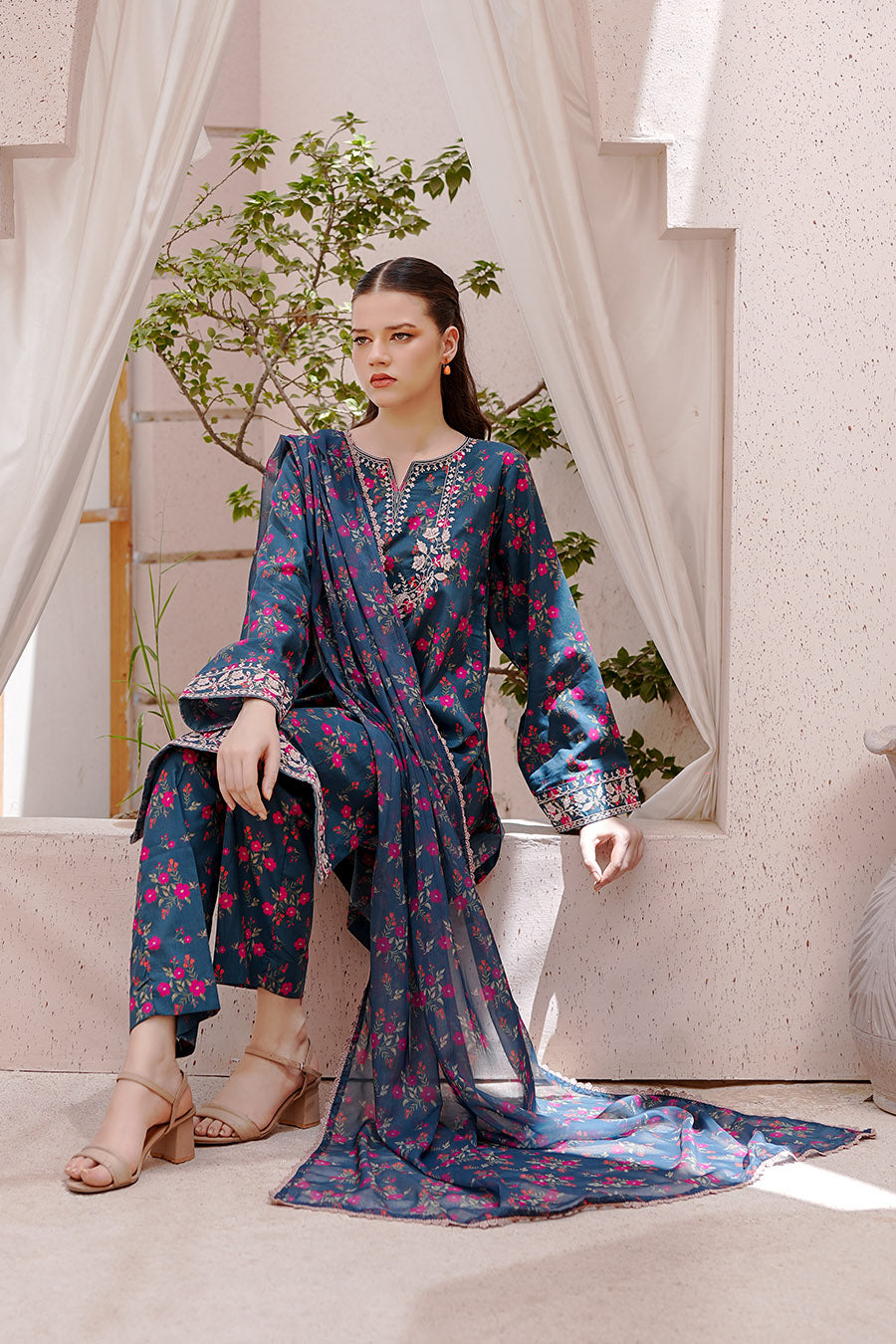 RENA | Embroidery Stitched 3 pcs | lawn