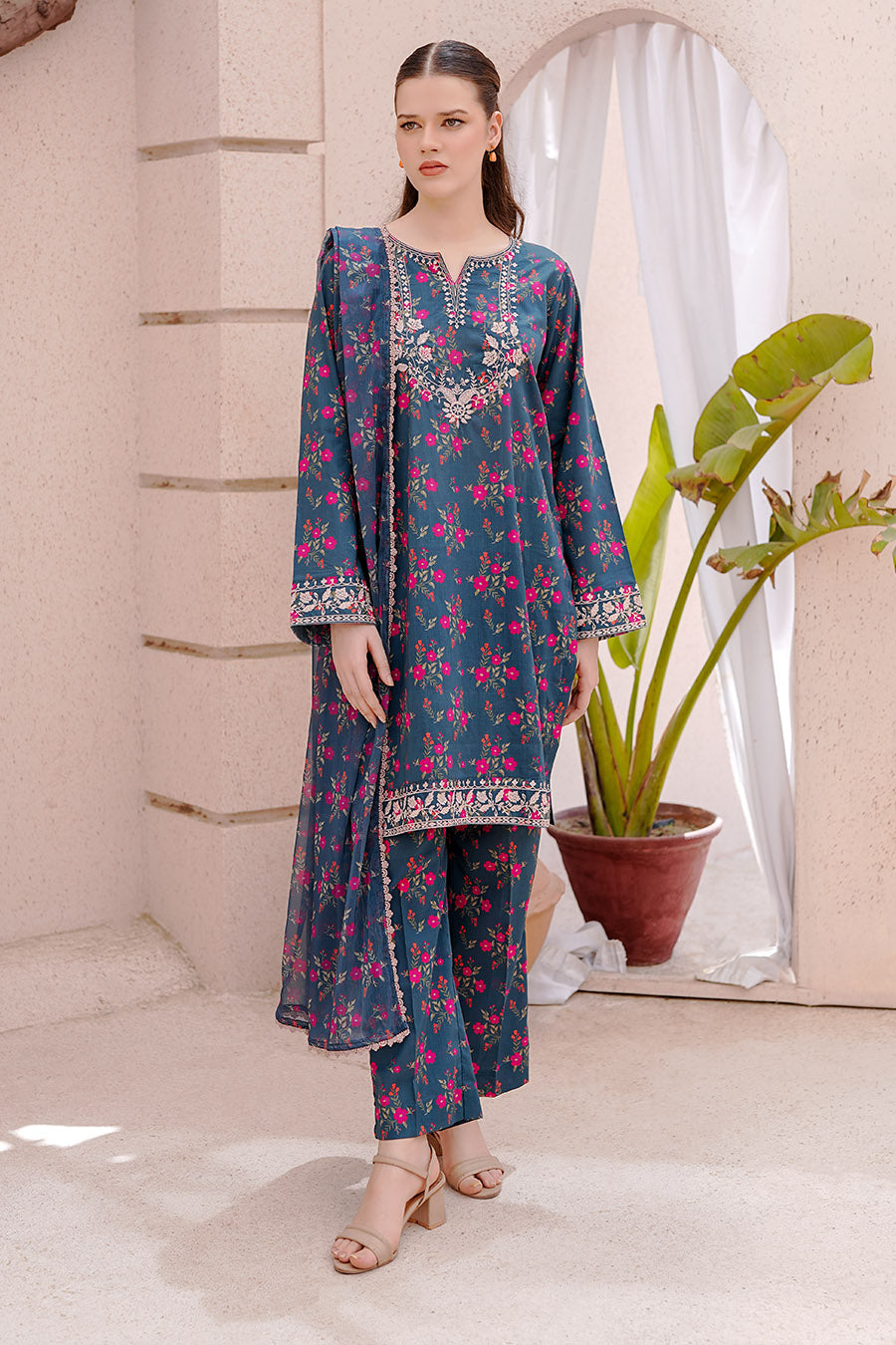 RENA | Embroidery Stitched 3 pcs | lawn