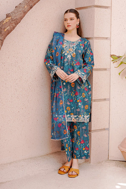 ZETA | Embroidery Stitched 3 pcs | lawn