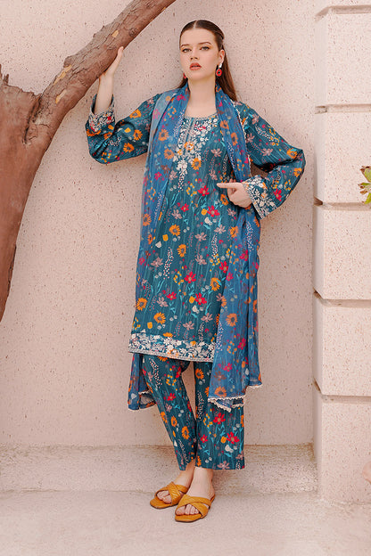 ZETA | Embroidery Stitched 3 pcs | lawn