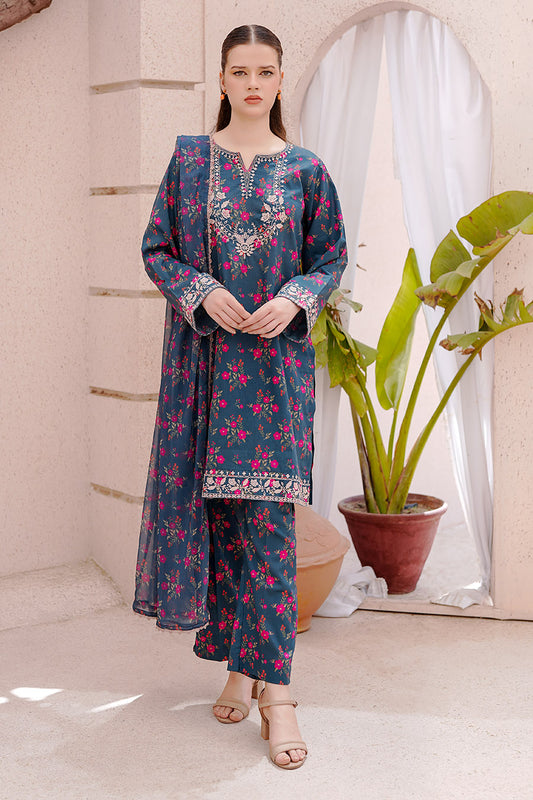 RENA | Embroidery Stitched 3 pcs | lawn