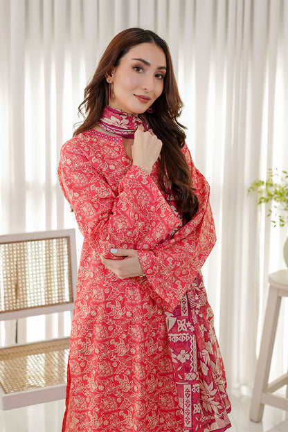 CORAL SUNSET | Stitched 3 pcs | LAWN