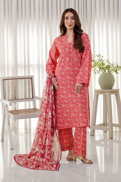 CORAL SUNSET | Stitched 3 pcs | LAWN