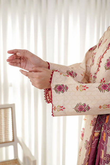 CRIMSON IVORY | Stitched 3 pcs | LAWN